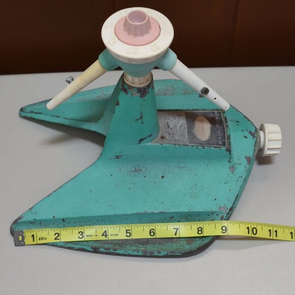 Vtg Sunbeam Rain King K4 Green Metal Rotating Lawn Garden Sprinkler K-4 Tested - Picture 12 of 14